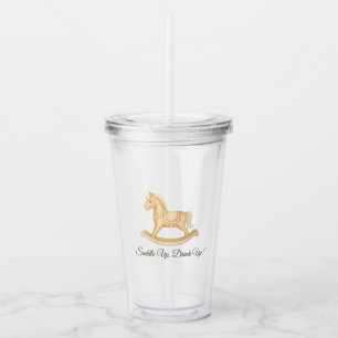 Boho Western Rocking Horse Acrylic Tumbler Favour