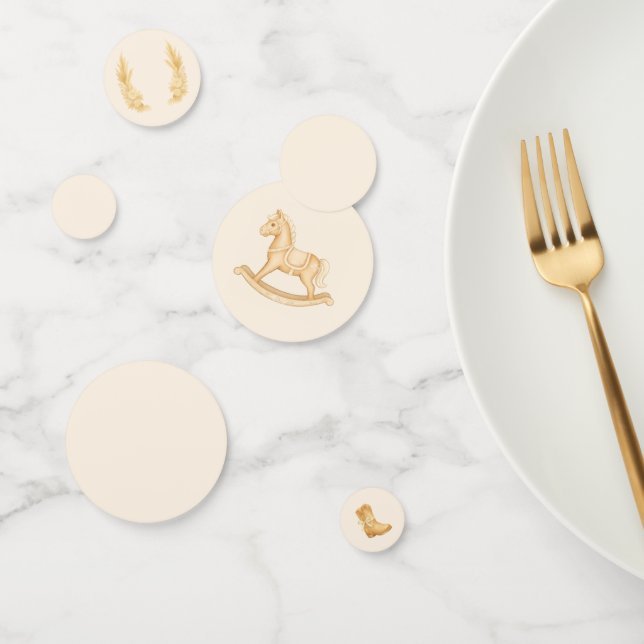 Boho Western Rocking Horse Baby Shower Confetti (Group)