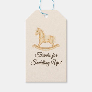 Boho Western Rocking Horse Baby Shower Gift Tags