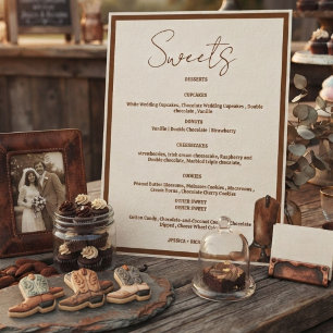 Boho Western  wedding sweet dessert bar sign