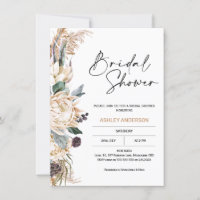 Boho White Protea Pampas Grass Bridal Shower 