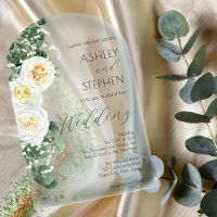 Boho White Rose Floral | Eucalyptus Wedding