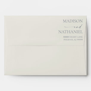 Boho White Rose Floral Flower Garden Wedding Envelope