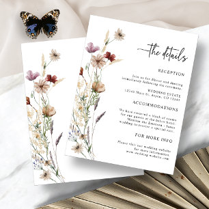 Boho White Wedding Enclosure Card