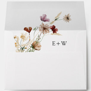 Boho White Wedding Envelope