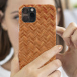 Boho Wicker Rattan Basketweave  Case-Mate iPhone Case<br><div class="desc">This design is also available on other phone models. Choose Device Type to see other iPhone, Samsung Galaxy or Google cases. Some styles may be changed by selecting Style if that is an option. This design may be personalised in the area provided by changing the photo and/or text. Or it...</div>