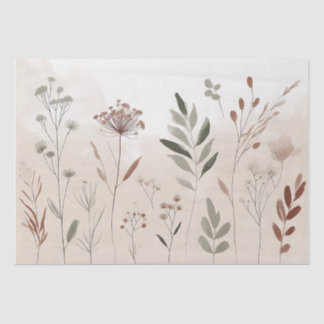 Boho Wild Flower |  Desert Garden Floral Pattern Tissue Paper