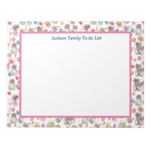 Boho Wild flowers summer vintage bicycle planner   Notepad