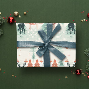 Boho Wild Forest Deer Wrapping Paper