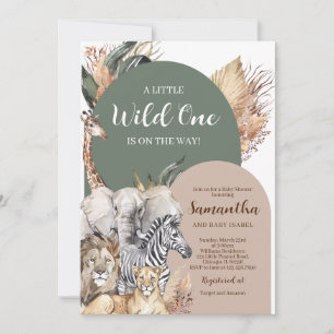 Boho Wild One Baby Shower Invitation