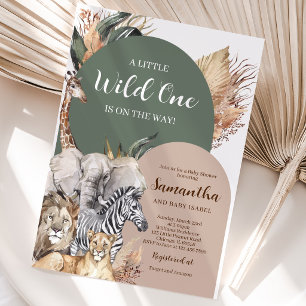 Boho Wild One Baby Shower Invitation