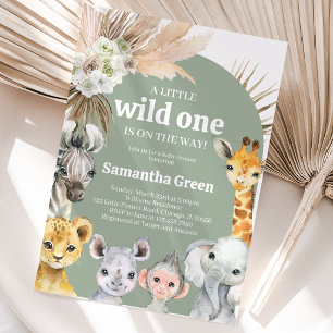Boho Wild One Baby Shower Invitation