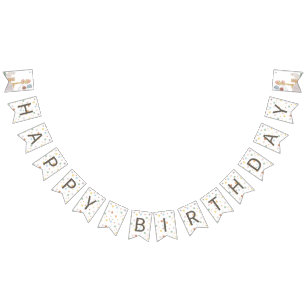 Boho wild one first birthday bunting banner