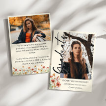 Boho Wildflower 2 Photos Graduation