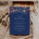 Boho Wildflower 50th Wedding Anniversary Invitation<br><div class="desc">This boho wildflower 50th wedding anniversary invitation is perfect for a modern event. The design features a multicolored assortment of pink,  blush,  purple,  yellow,  white,  violet,  red,  burgundy wild flowers.

Change the number to celebrate any anniversary milestone.</div>