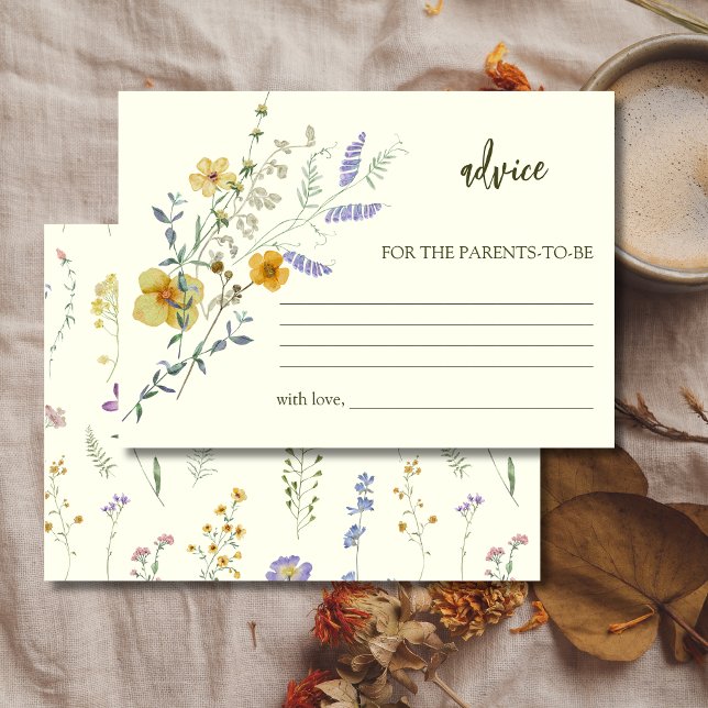 Boho Wildflower Advice For Parent To Be Thank You Card (Creator Uploaded)
