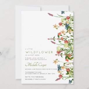Boho Wildflower Baby Shower Invitation