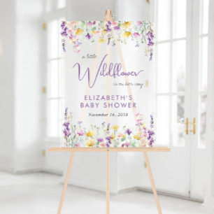 Boho Wildflower Baby Shower Welcome Frosted Acrylic Sign