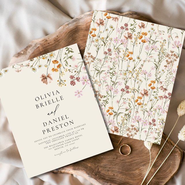 Boho Wildflower Beige Garden Wedding (Creator Uploaded)