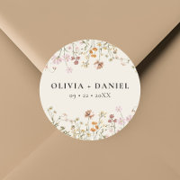 Boho Wildflower Beige Garden Wedding