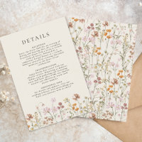 Boho Wildflower Beige Garden Wedding Details