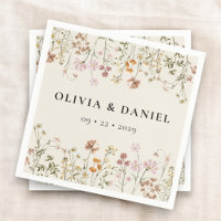 Boho Wildflower Beige Garden Wedding
