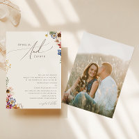 Boho Wildflower | Beige Photo Traditional Wedding