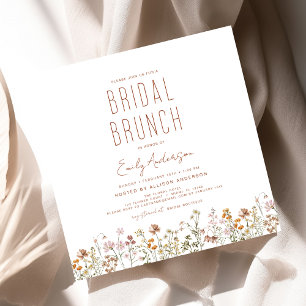 Boho Wildflower Bridal Brunch Bridal Shower Invitation