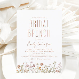 Boho Wildflower Bridal Brunch Bridal Shower Invitation