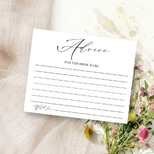 Boho Wildflower Bridal Shower Advice Cards
