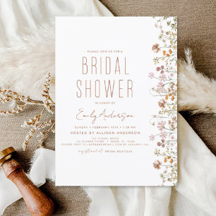 Boho Wildflower Bridal Shower Bloom Garden Invitation