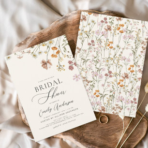 Boho Wildflower Bridal Shower Floral Garden Invitation