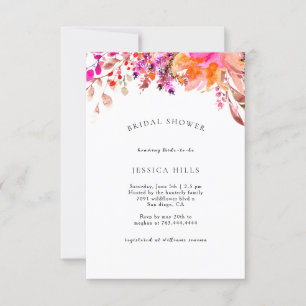 Boho Wildflower Bridal Shower Invitation