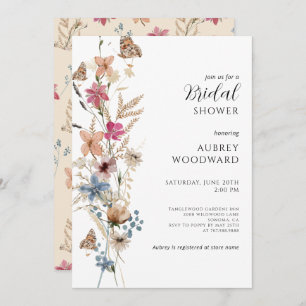 Boho Wildflower Bridal Shower Invitation