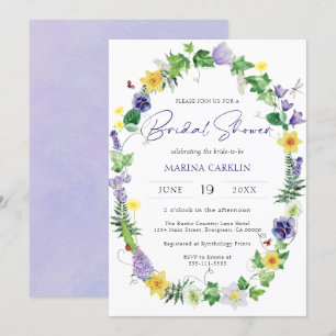 Boho Wildflower Bridal Shower Invitation