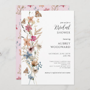 Boho Wildflower Bridal Shower Invitation