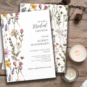 Boho Wildflower Bridal Shower Invitation