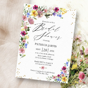 Boho Wildflower Bridal Shower Invitation