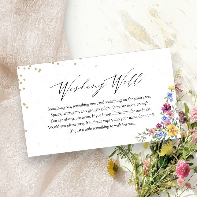 Boho Wildflower Bridal Shower Wishing Well Insert (Creator Uploaded)