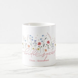 Boho Wildflower Bride Squad Coffee Mug