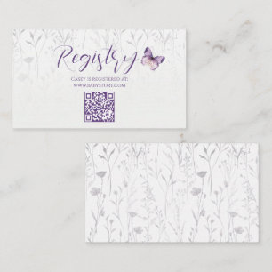 Boho Wildflower Butterfly Baby Shower Registry  Enclosure Card