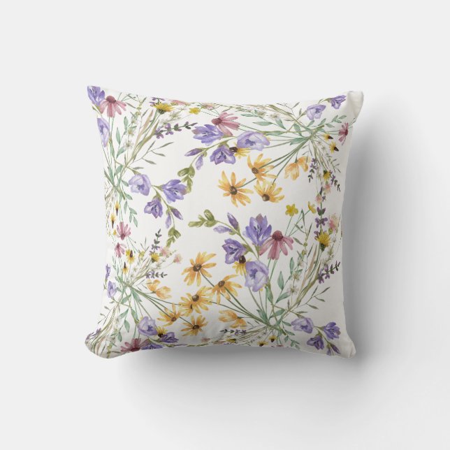 Boho Wildflower Cushion (Front)