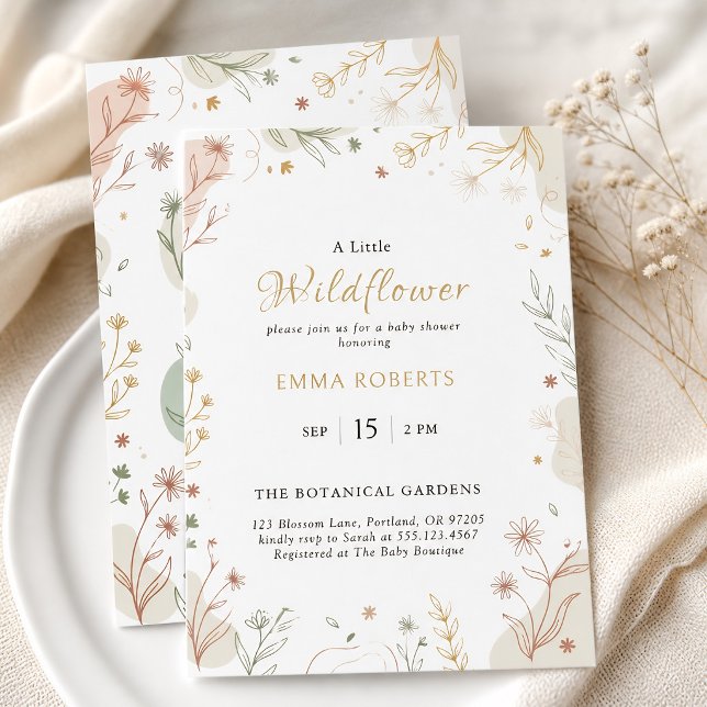 Boho Wildflower Earthy Botanical Invitation (Boho Wildflower Earthy Botanical Invitation)