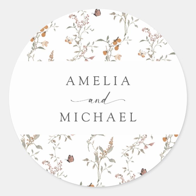 Boho Wildflower Envelope Seal (Front)