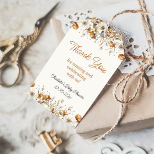 Boho Wildflower Fall Thank You Favour Gift Tags