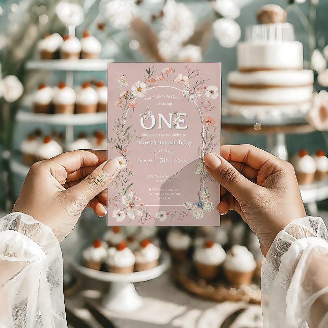 Boho Wildflower Floral Baby Birthday Invitation (Creator Uploaded)