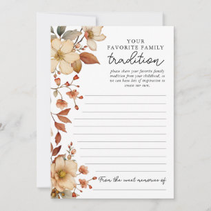 Boho Wildflower Floral Family Tradition  Invitation