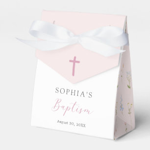Boho Wildflower Floral Girl Baptism Favour Box