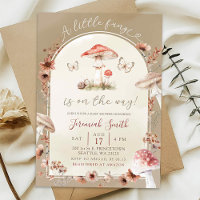 Boho Wildflower Fungi Mushroom Baby Shower