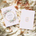 Boho Wildflower Lavender Wedding Save The Date<br><div class="desc">This boho wildflower lavender wedding save the date design is an elegant arrangement of classic gold geometric frames embellished with delicate boho floral greenery bouquets and stems. Featuring a palette of timeless dusty purple lavender backgrounds with simple classic black typography and whimsical colourful wildflowers, creating a lovely and polished romantic...</div>